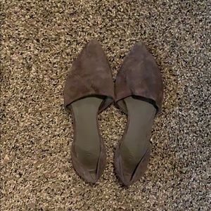 Gray Pointed-Toe Flats